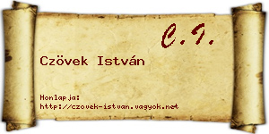 Czövek István névjegykártya