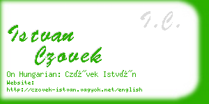 istvan czovek business card