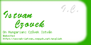 istvan czovek business card